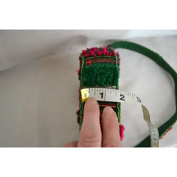 Anthropologie The Fiona Beaded Bag Holiday Plaid Edition - Picture 16 of 16